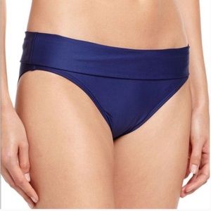 Splendid blue fold over banded bikini bottom size small